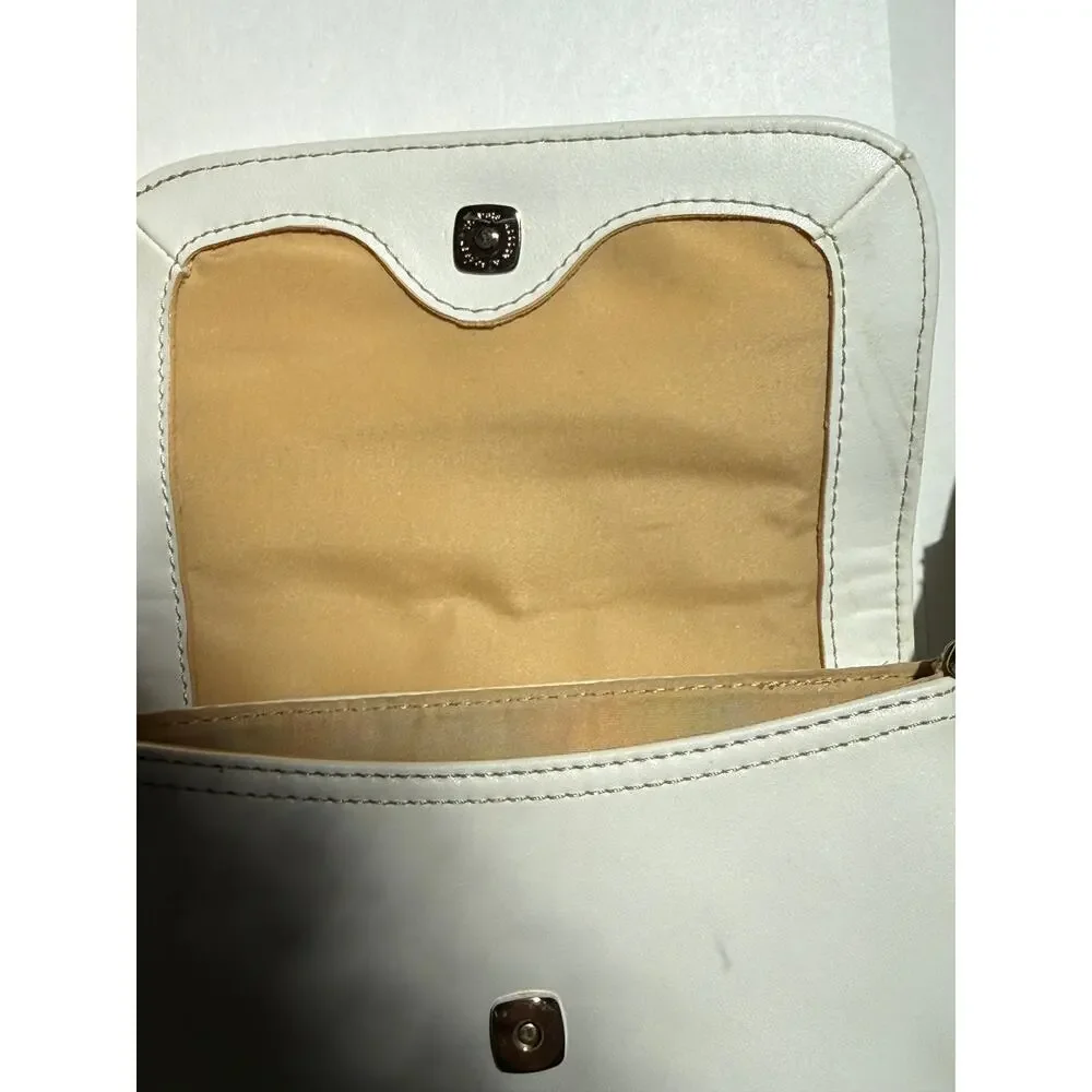 Liz Claiborne Vintage Off-White Flap Crossbody Bag